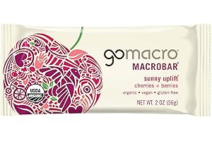 Gomacro, Bar Sunny Uplift Cherries Berries Organic, 2 Ounce