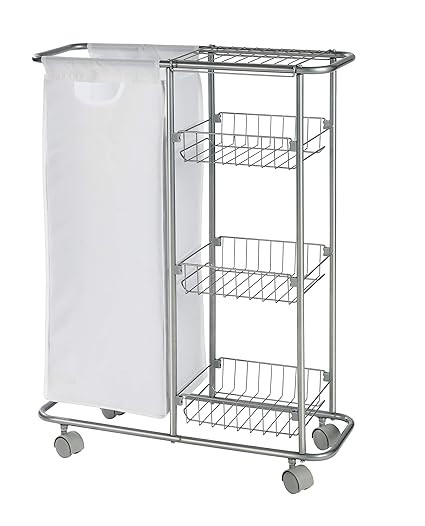 Buy Wenko Slim 3 Tier Kitchen Trolley With Removable Bag Grey