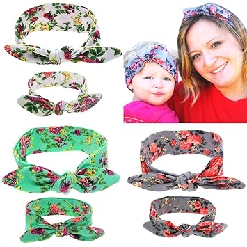 mother and baby matching headbands