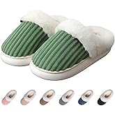 Drecage Women's Fuzzy Slippers Fluffy Warm Winter House Shoes with Memory Foam for Indoor and Outdoor