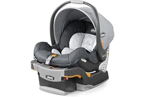 Chicco KeyFit 30 ClearTex Infant Car Seat and Base, Rear-Facing Seat for Infants 4-30 lbs., Includes Infant Head and Body Support, Compatible with Chicco Strollers, Baby Travel Gear | Slate/Grey