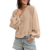 Acelitt Women Casual Long Sleeve Crewneck Sweatshirts Pullover Tops,S-XXL