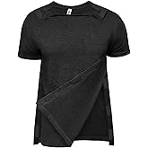 Unisex Post Shoulder Surgery Shirts for Women with All Access Stick On Fasteners Recovery Tear Away Chemo Clothing