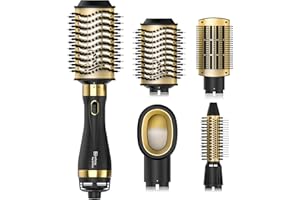 Nicebay Hair Dryer Brush Blow Dryer Brush in One, Hot Tools Dryer Brush Set for Straightening/Drying/Curling, Oval Brush, Multi-Temperature Settings, Detachable Design for Women