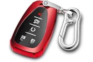 QBUC For Chevrolet Key Fob Cover With Keychain for Chevy Cruze Camaro Malibu Traverse Spark Equinox Sonic Volt Bolt Trax