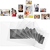 CroBlissful 10 Pcs Acrylic Magnetic Picture Photo Frames for Refrigerator Fridge 5x7 4x6 3.5x5 3x4.5 2.2x3.5 Inches Large Magnet Clear Magnetic Picture Frame for Display Photo Holder Fridge