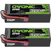 OVONIC 3S LiPo Battery 6200mAh 11.1V 130C RC Battery with Dean-Style T Connector