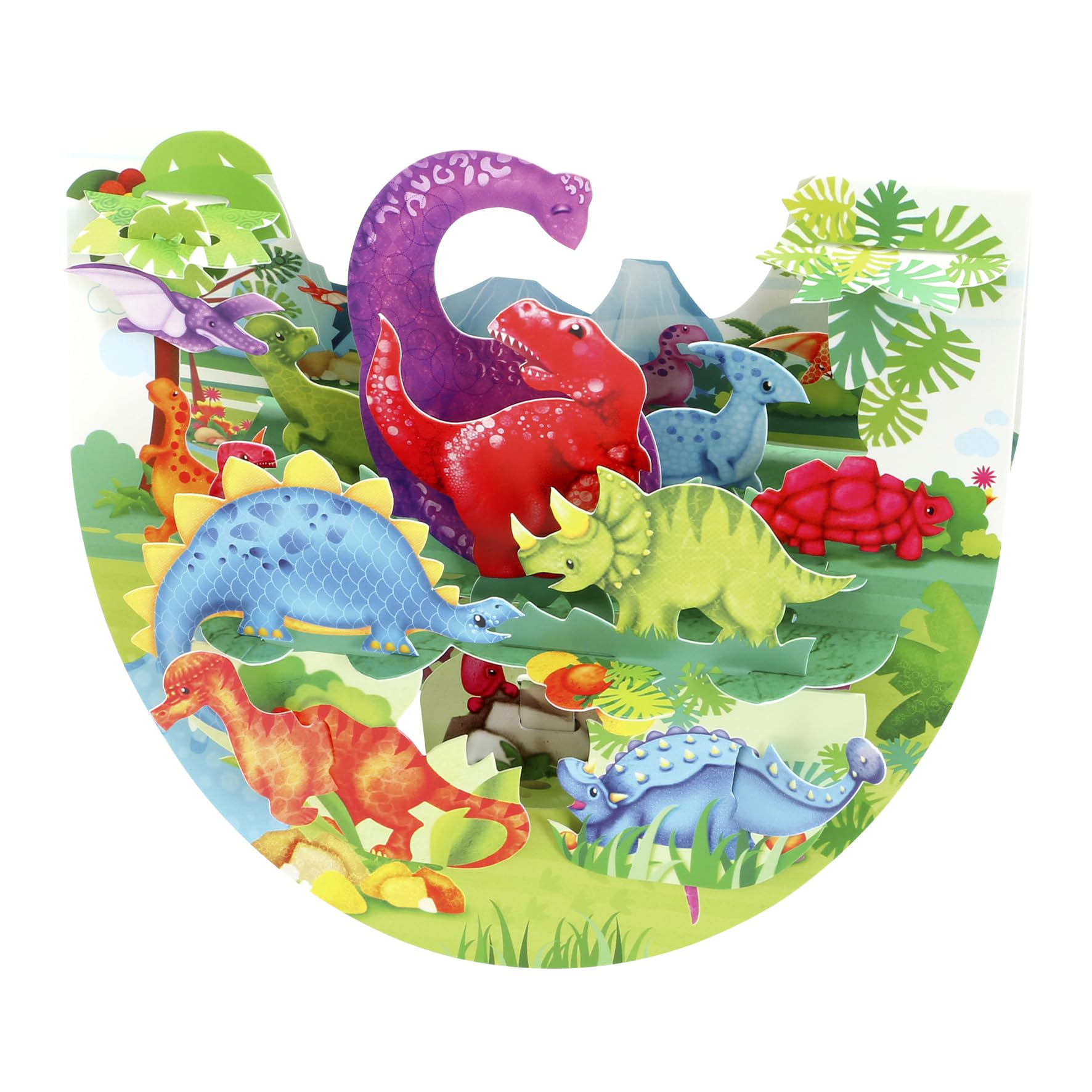 SANTORO Popnrock, 3D Pop Up Greeting Card - Dinosaurs - For Kids, Family | Dinosaur Birthday Card For Girls, Boys