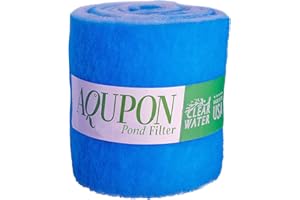 AQUPON Koi Pond Filter Media Pad - Cut to Fit Roll (Dye-Free/Blue Bonded) - 1.25 Inch Thickness (2 ft, Blue)