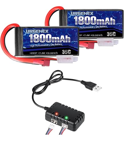 2 Batteries LiPo 300 MAh 7,4 V – Compatibles GOOSKY S1 RC
