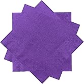 300 Count Purple Beverage Napkins,2-Ply Purple Cocktail Napkins,Disposable Purple Party Napkins for Dinner Wedding Birthday Party Graduation