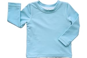 Caden Lane Boys' Long Sleeve Rash Guard, UPF 50+, Quick-Dry & Chlorine Resistant Swimwear for Babies, Toddlers & Kids