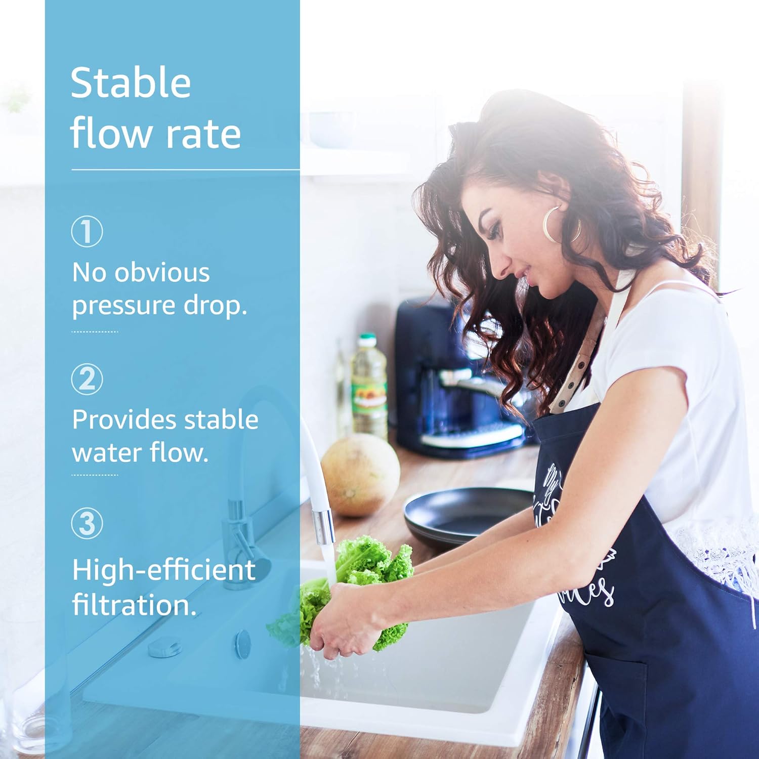 AQUA CREST 3US-PF01 Under Sink Water Filter, Compatible with Filtrete Advanced 3US-PF01, 3US-MAX-F01H, 3US-PF01H, Delta RP78702, Manitowoc K-00337, K-00338 Water Filter (Pack of 2): Home & Kitchen