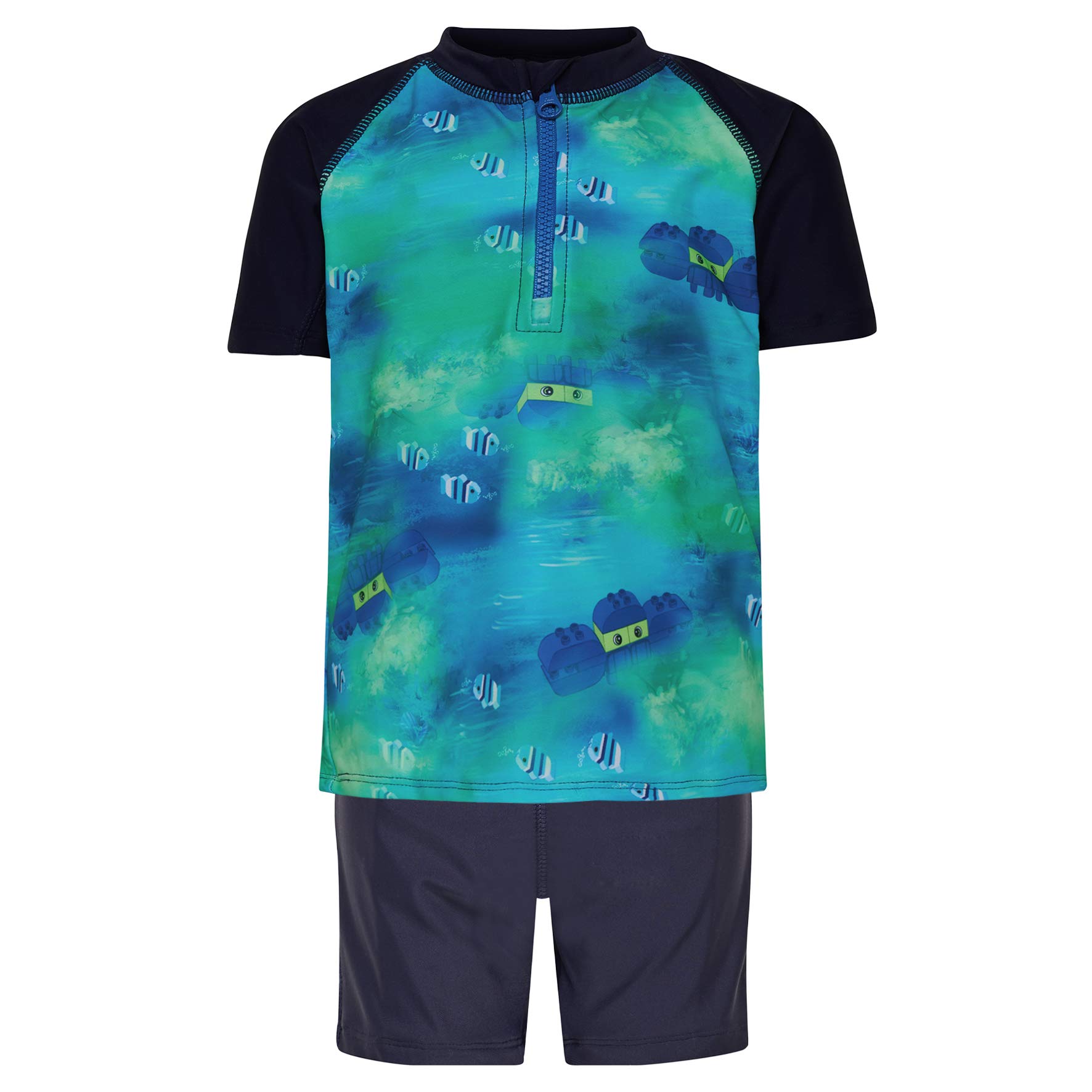 Lego Wear Baby_Boy's Duplo Terrence 300-Uv 50+ Badebekleidung Zweiteiler Set Swim Trunks, Multicolour (Dark Navy 590), 9-12 Months