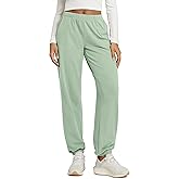ODODOS Women's Brushed Fleece Jogger Sweatpants – Cozy Warm Adjustable High-Rise Relaxed Lounge Pants with Pockets