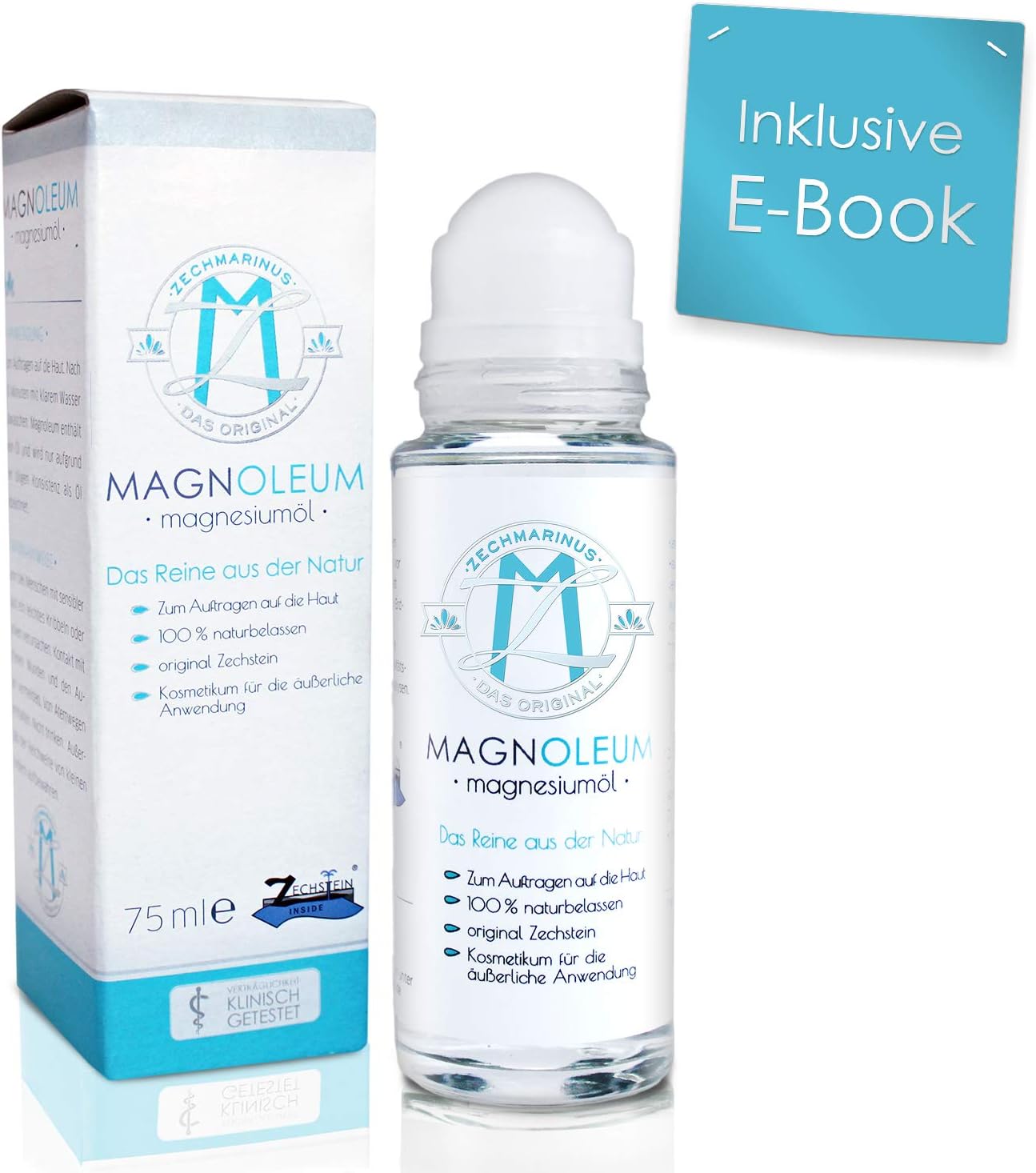 Magnesiumöl Zechstein – reines Magnesiumchlorid im Massage-Roll-on – Massageöl für entspannende Massagen