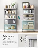 SONGMICS 5-Tier Steel Shelving Unit 650 kg Load 30x75x150 cm Black GLR030B21 view 4