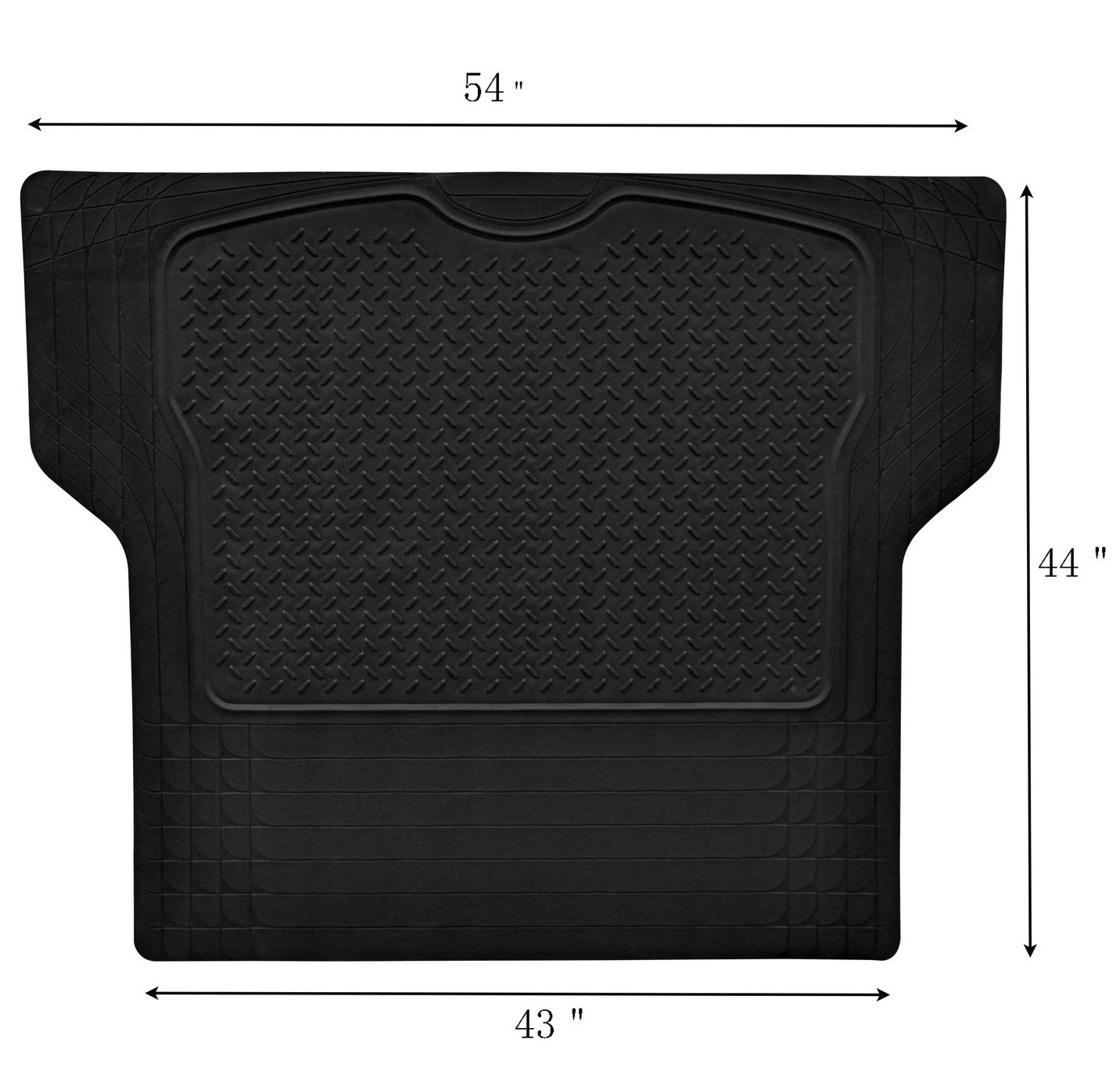 Gititlys Heavy Duty Rubber Car Trunk Cargo Floor Mat Cargo Liner Black Trim-to-Fit All Weather for Auto SUV Van Truck Jeep - by