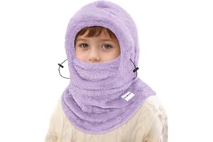 GOXRUNX Kids Balaclava Ski Mask Windproof Hooded Face Mask Thermal Fleece Winter Hat for Boys Girls