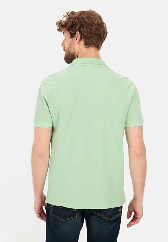 Herren Pique Kurzarm Poloshirt in Regular Fit aus Reiner Baumwolle Pistazie, Menswear-S