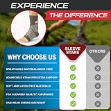 SS Sleeve Stars Ankle Brace with Removable Strap Mocha 10-12 in Medium view 6