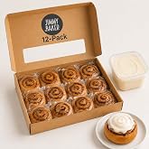 Jimmy the Baker Cinnamon Rolls with Cream Cheese Icing, 12-Pack (5.25 Oz) | Gourmet Cinnamon Roll, Tasty Fresh Product With Rich Flavor