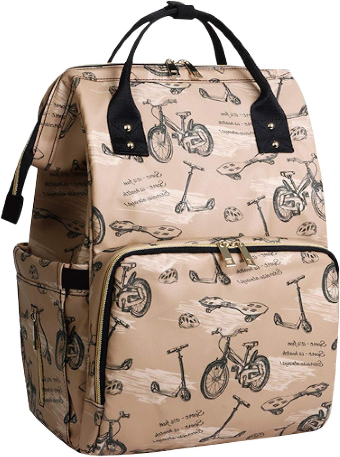 MIGER Diaper Bag Backpack, Soft Leather Baby Nappy Bag with Insulated Pockets