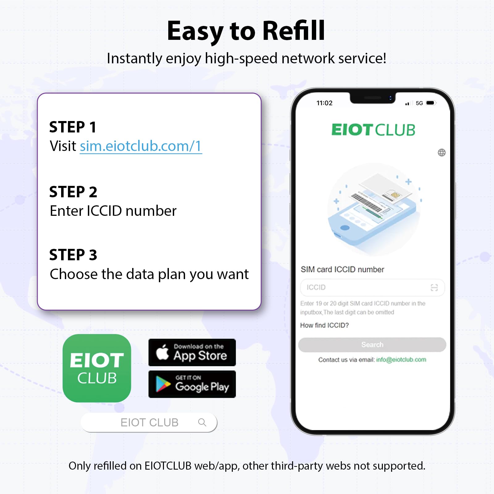 EIOTCLUB Prepaid Europe SIM Card, 2GB/30Days SIM Card, Use in Australia/New Zealand/Turkey/The US & Europe, 5G/4G Speed Data Card (No Activation & Roaming Fees Required)
