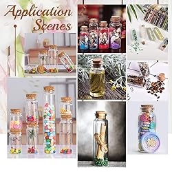 CRASPIRE 12Pcs Small Glass Bottles with Cork