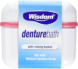 Wisdom Denture Bath Pack of 2 with Rinsing Basket Storage Solution view 1