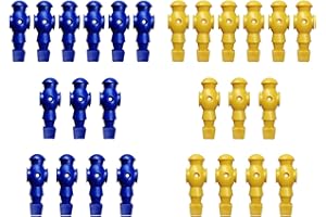 Aosekaa 26Pcs Table Soccer Men Player Game Toys, Foosball Soccer Table Football Men, Table Foosball Player Replacement Man, f