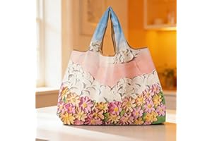 Reusable Shopping Bag for Grocery and Storage, Foldable Lightweight Polyester Tote Bag, Large Capacity Handbag, Suitable for 