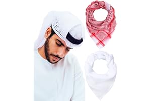 YI HENG MEI Head Scarf Keffiyeh Shemagh Turban Head Wrap Muslim Arab Saudi Dubai Headwear for Men Women