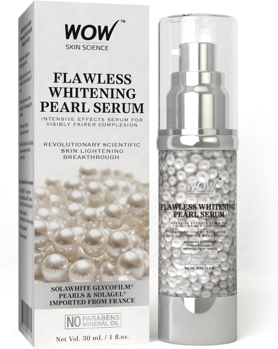 WOW Skin Science Flawless Whitening Fairness Pearl Serum, 30ml