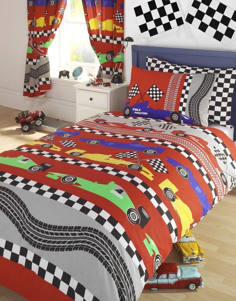 Racing Cars Double Duvet Cover and Pillowcase Set