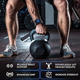 WFX Weight Lifting Straps Wrist Support Padded Neoprene Gym Grips Gray view 6