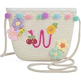 Letter Small Woven Straw Summer Beach Tote Bag for Women 2025,Woven Straw Beach Purse Shoulder Crossbody Bag for Women 2025