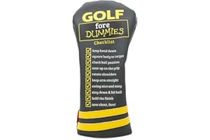 MADSON GOLF Funny Golf Fore Dummies Checklist Headcovers for Blade Putters Headcover, Great Golfer Golf Gifts for Dad, Men, and Women