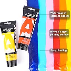 AUREUO Red Ochre Acrylic Paint, 4 Fl Oz / 120ml