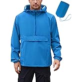 COOFANDY Men's Rain Jacket Waterproof Lightweight Packable Raincoat Pullover Windbreaker With Hood For Hiking Running