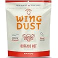 Kosmos Q Hot Buffalo Wing Dust, Spicy Chicken Wing Seasoning Powder for Wings, Popcorn, Fries & More, Bold Buffalo Flavor with Cayenne, Garlic, Blue Cheese, Dry Rub Dust for Grilling, 5 Oz Bag