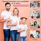 RAYITO 100 Pcs Interdental Brushes 5 Sizes Non-Slip Handle Angled Head view 7
