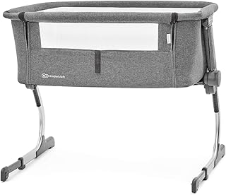 Kinderkraft Zustellbett UNO 2 in 1, Babybetten, Beistellbett, Kinderbett, Kinderreisebett, für Zuhause und Unterwegs, Leichte Konstruktion 8,4 kg, Aluminiumrahmen, Selbständiges, Zubehör