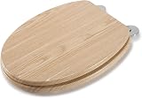 Croydex Flexi-Fix Geneva Toilet Seat with Adjustable Hinges Light Oak view 7