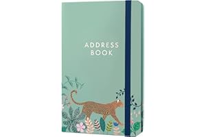 Boxclever Press Address Book with Over 400 Spaces! Hardcover Address Book with Alphabetical Tabs, Pocket & Change of Address Labels. Stunning Address Books - 8 x 5''