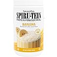 NaturesPlus SPIRU-TEIN Shake - Banana Flavor - 1.2 lbs, Spirulina Protein Powder - Plant Based Meal Replacement, Vitamins & M