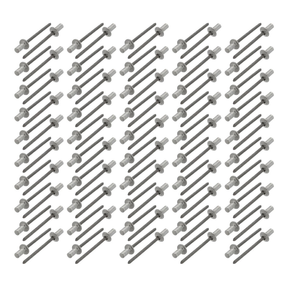 Sourcingmap 4mmx8mm Aluminum Round Dome Head Closed End Blind Rivets Fastener 100pcs