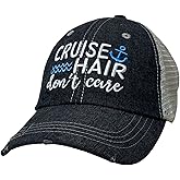 COCOVICI Womens Cruise Hair Don't Care Hat | Cruise Hair Dont Care Cap | Cruise Hat for Women | Cruise Vacation 902 Dark Grey