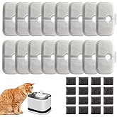 16 Pack Cat Water Fountain Replacement Filter for Petlibro Dockstream Cat Water Fountain(PLWF005/PLWF115/PLWF105, Pet Water Fountain Filter with Replacement Pre-Filter Pump Sponges(16+16)