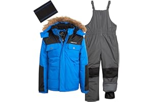 iXtreme Boys’ Snowsuit – 2 Piece Heavyweight Insulated Ski Jacket and Snow Bib (4-18)